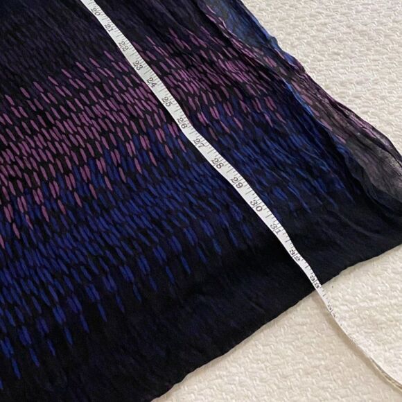 Calvin Klein Black, Purple & Blue Dot Patterned Lightweight Infinity Loop Scarf - Picture 5 of 7